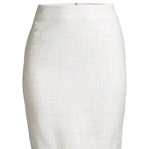 NWT Karl Lagerfeld Paris - Tweed Pencil Skirt (White)